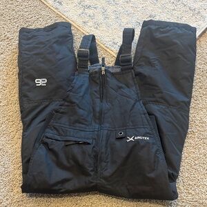 Arctix Black Insulated Snow Bibs- Unisex Size XS